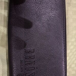 Benos Milan Black Leather Clutch